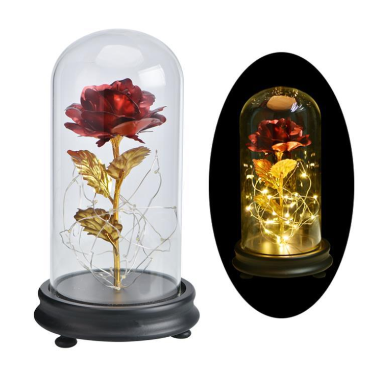 Enchanting Rose with Glass Case