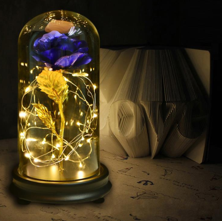 Enchanting Rose with Glass Case