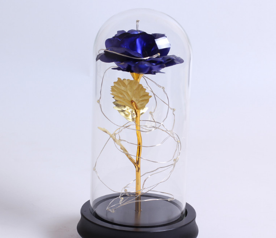 Enchanting Rose with Glass Case