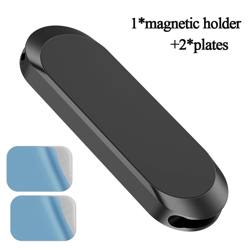 Magnetic Car Phone Holder Rotatable Mini Strip Shape Stand For Huawei Metal Strong Magnet GPS Car Mount for iPhone 11