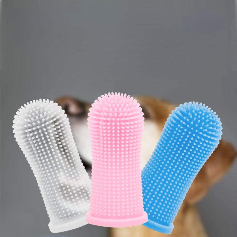 Soft Dog Finger Toothbrush Bad Breath Pet Toothbrush for Teeth Cleanin Dog Cat Cleaning Suppl