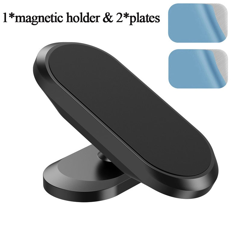 Magnetic Car Phone Holder Rotatable Mini Strip Shape Stand For Huawei Metal Strong Magnet GPS Car Mount for iPhone 11