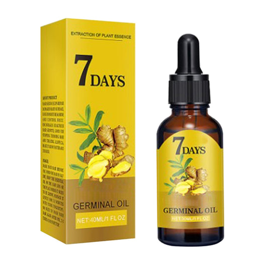 10/15/20/40ml Ginger Hair Loss Treatment Fast Hair Regrowth Essential Oil 7 Days Anti-loss Strong the Root of Hair Serum