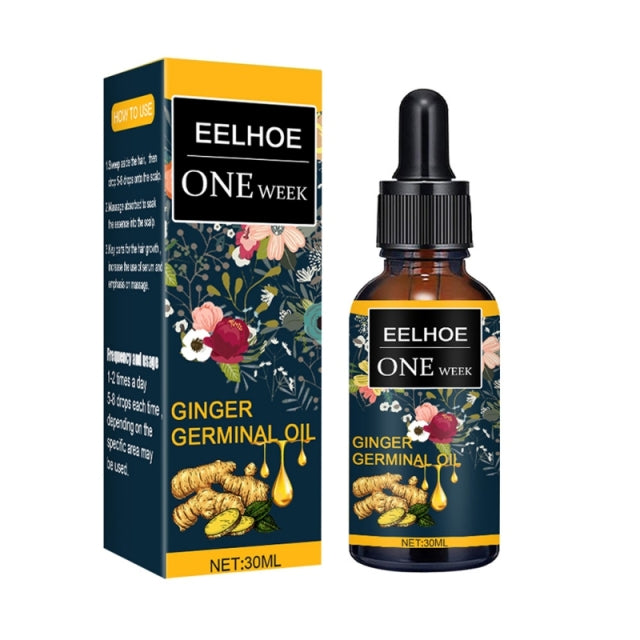 10/15/20/40ml Ginger Hair Loss Treatment Fast Hair Regrowth Essential Oil 7 Days Anti-loss Strong the Root of Hair Serum